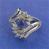 American Diamond Adjustable Ring with Rhodium Plating