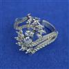 American Diamond Adjustable Ring with Rhodium Plating