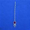 American Diamond Classic Tikka with Rhodium Plating