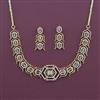 American Diamond Classic Necklace with Rhodium Plating 2 Tone Plating Mehndi Plating