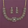 American Diamond Classic Necklace with Rhodium Plating 2 Tone Plating Mehndi Plating