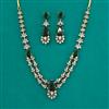 American Diamond Classic Necklace with Mehndi Plating