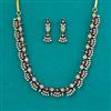 American Diamond Classic Necklace with Mehndi Plating