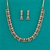 American Diamond Classic Necklace with Mehndi Plating