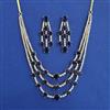 American Diamond Classic Necklace with 2 Tone Plating