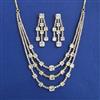 American Diamond Classic Necklace with 2 Tone Plating