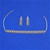 American Diamond Choker Necklace with Rhodium Plating 2 Tone Plating Mehndi Plating