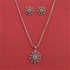 American Diamond Delicate Pendant Set With Rhodium Plating