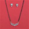 American Diamond Classic Mangalsutra With 2 Tone Plating Rhodium Plating