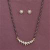 American Diamond Classic Mangalsutra With 2 Tone Plating Rhodium Plating