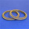 American Diamond 2 Pc Classic Bangles with Mehndi Plating