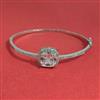 American Diamond Openable kada with Rhodium Plating