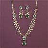 American Diamond Classic Necklace with 2 Tone Plating