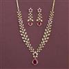 American Diamond Classic Necklace with 2 Tone Plating