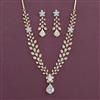 American Diamond Classic Necklace with 2 Tone Plating