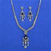 American Diamond Classic Necklace with Mehndi Plating
