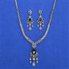 American Diamond Classic Necklace with Mehndi Plating