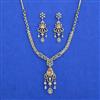 American Diamond Classic Necklace with Mehndi Plating