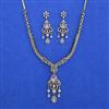 American Diamond Classic Necklace with Mehndi Plating