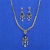American Diamond Classic Necklace with Mehndi Plating