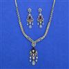 American Diamond Classic Necklace with Mehndi Plating