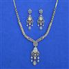 American Diamond Classic Necklace with Mehndi Plating