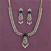 American Diamond Classic Necklace with Mehndi Plating