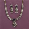 American Diamond Classic Necklace with Mehndi Plating