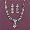 American Diamond Classic Necklace with Mehndi Plating