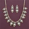American Diamond Moti Necklace with 2 Tone Plating