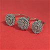 American Diamond Adjustable Ring with Rhodium Plating 2 Tone Plating Carat Plating