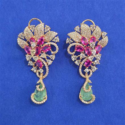 American Diamond Classic Earring with Carat Plating