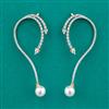 American Diamond Earcuff with Rhodium Plating 2 Tone Plating Carat Plating