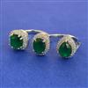 American Diamond Adjustable Ring with Rhodium Plating