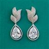 American Diamond Classic Earring with Rhodium Plating