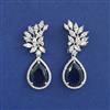 American Diamond Classic Earring with Rhodium Plating