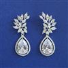American Diamond Classic Earring with Rhodium Plating