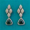 American Diamond Classic Earring with Mehndi Plating