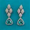 American Diamond Classic Earring with Mehndi Plating