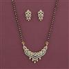 American Diamond Classic Mangalsutra with Rhodium Plating 2 Tone Plating