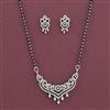 American Diamond Classic Mangalsutra with Rhodium Plating 2 Tone Plating