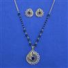 American Diamond Classic Pendant Set With 2 Tone Plating
