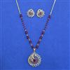 American Diamond Classic Pendant Set With 2 Tone Plating