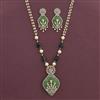 American Diamond Classic Pendant Set With 2 Tone Plating