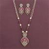 American Diamond Classic Pendant Set With 2 Tone Plating