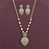 American Diamond Classic Pendant Set With 2 Tone Plating