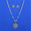 American Diamond Moti Pendant Set With Mehndi Plating