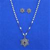 American Diamond Moti Pendant Set With Mehndi Plating
