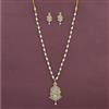 American Diamond Classic Pendant Set With 2 Tone Plating Rhodium Plating