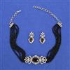 American Diamond Choker Necklace with Rhodium Plating
